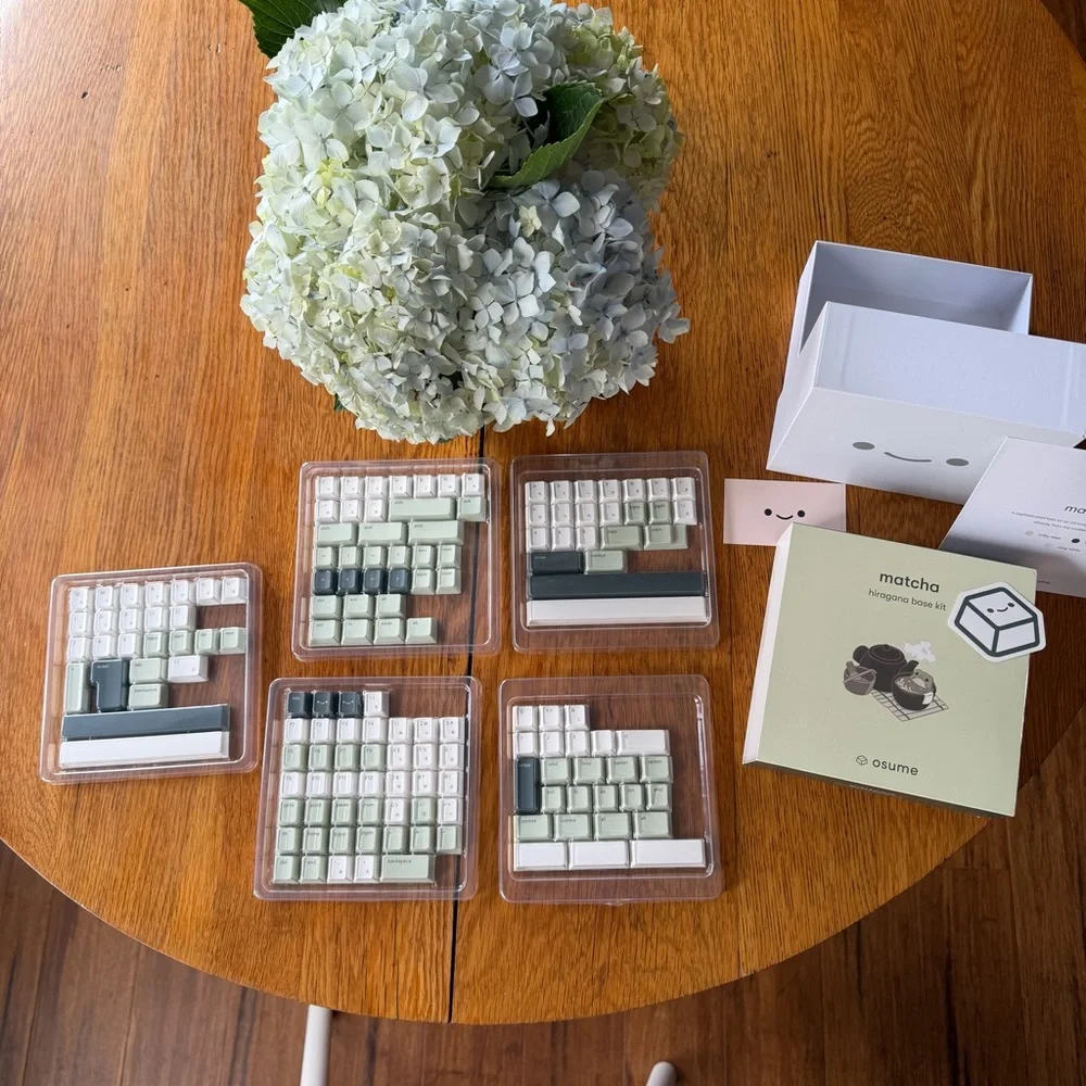 Osume Matcha Base Kit Keycaps - Hiragana (Japanese with US Script)